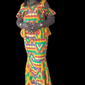 RTF Fashion Royal Kente Cloth Kaba and Slit Dress Design